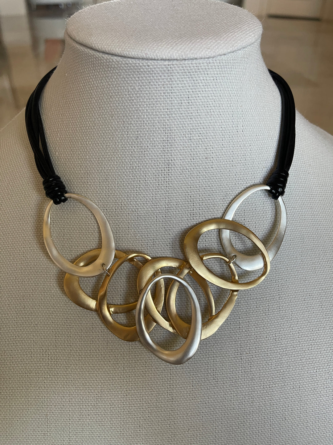Black Strap Necklace