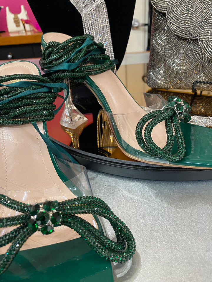 Emerald Tie Up Heel