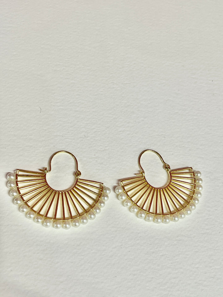 Gold Beaded Earrings
