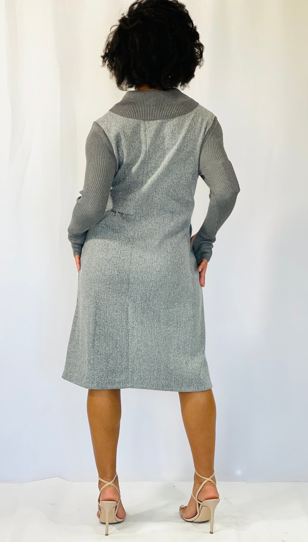 Sassyn Casual Long Turtle Neck Dress