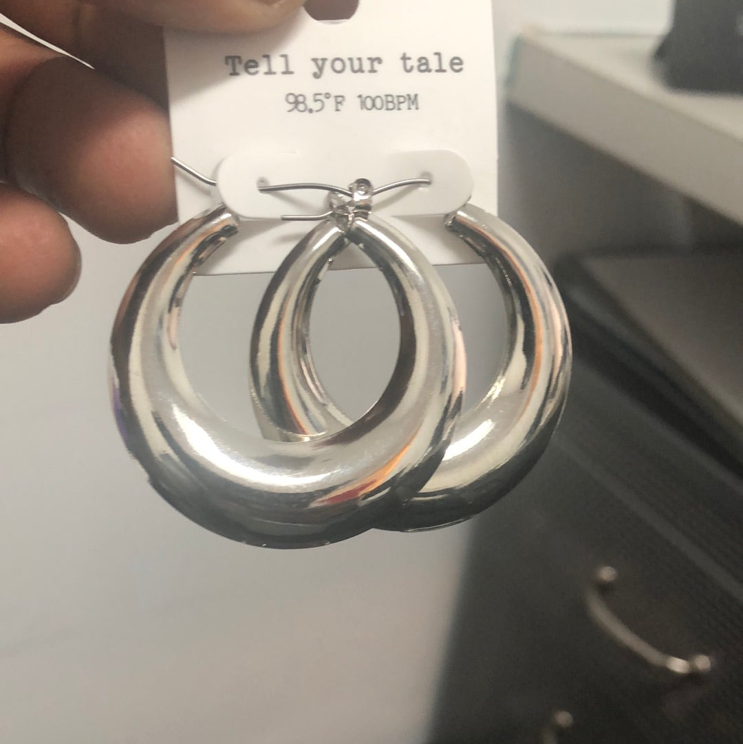 Silver Hoop Earrings