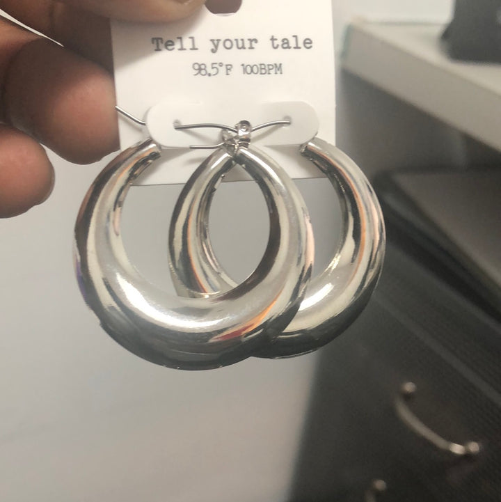 Silver Hoop Earrings