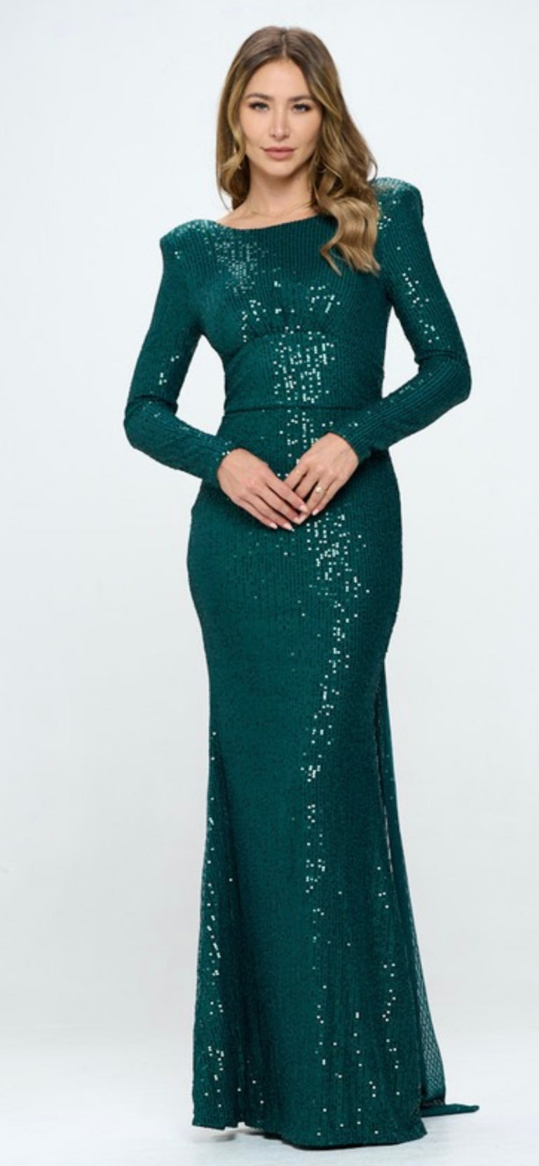 Hunter Green Sequined Dress