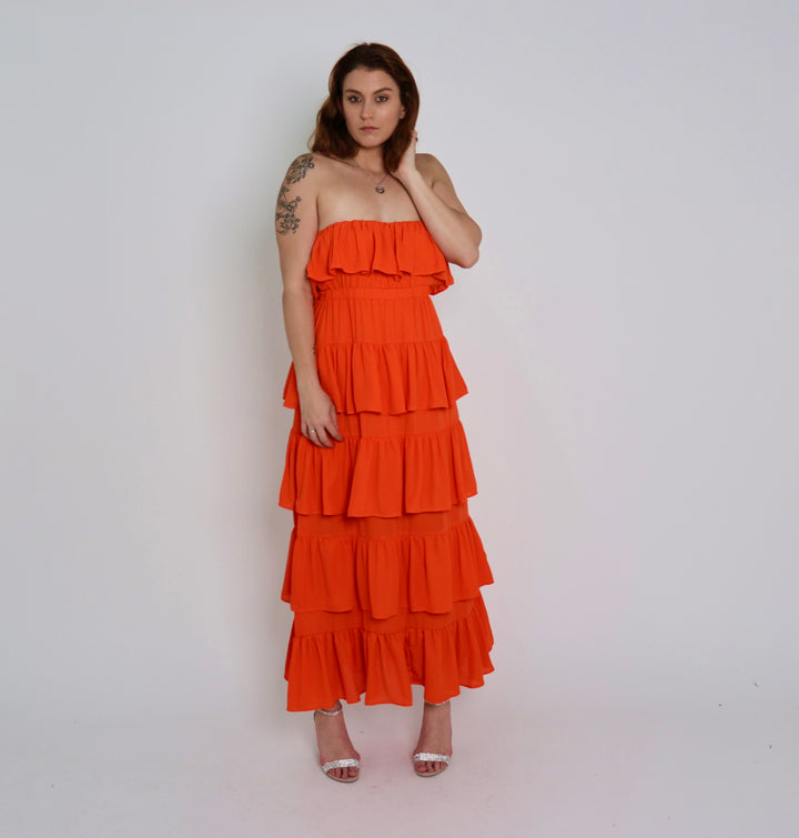 Orange Tube Dress