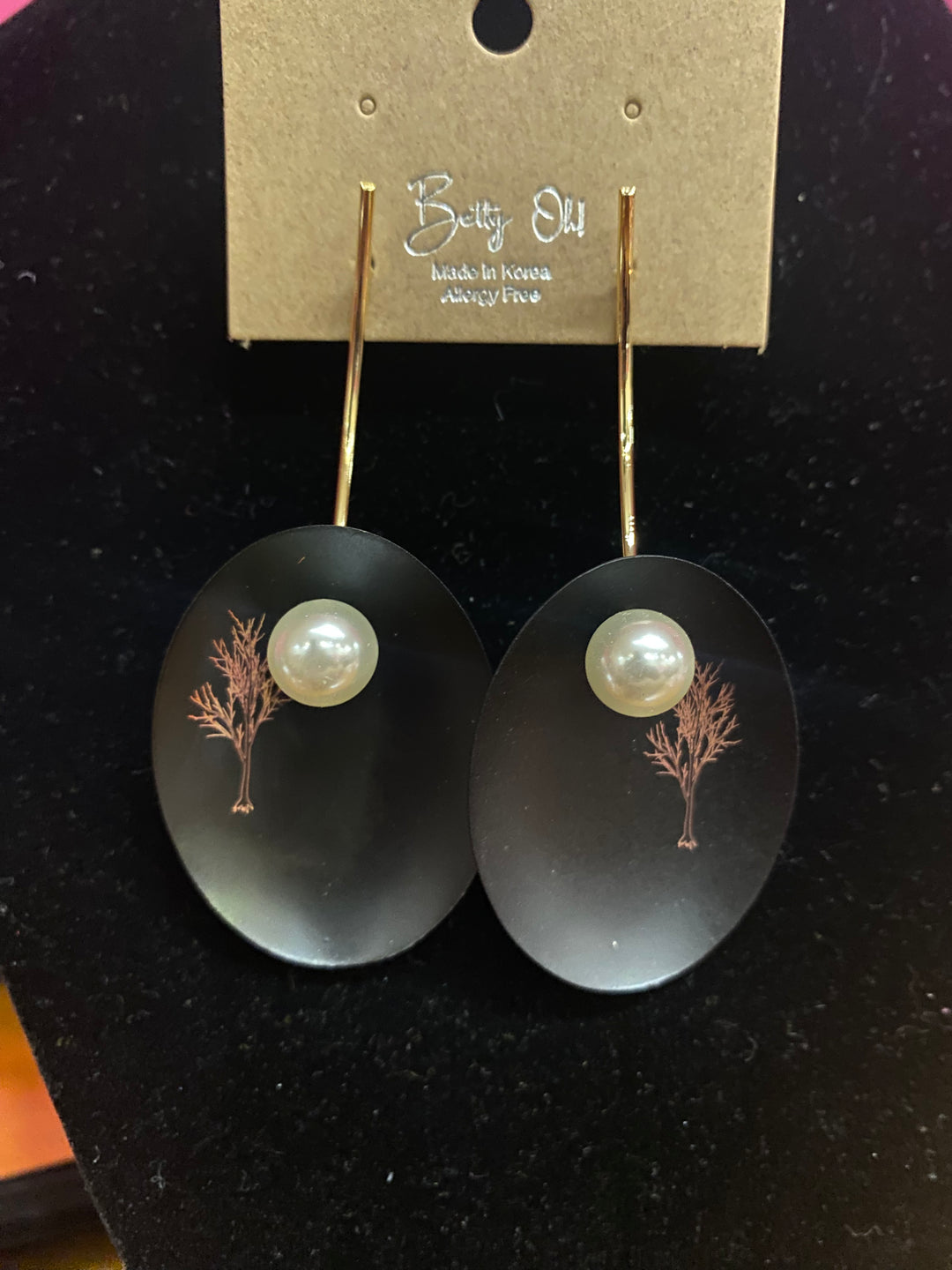 Black Plate Earrings