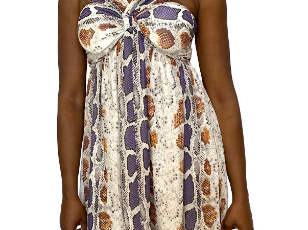 Snake Skin Halter Dress