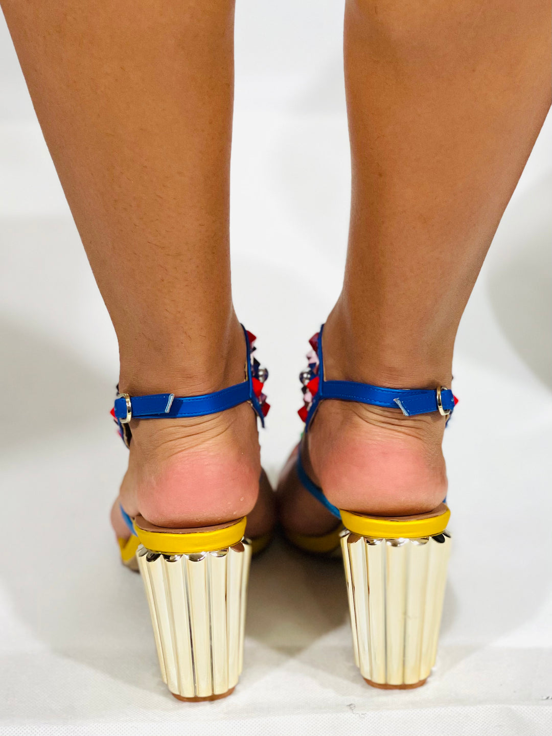 Mona Multicolor Yellow High Heel