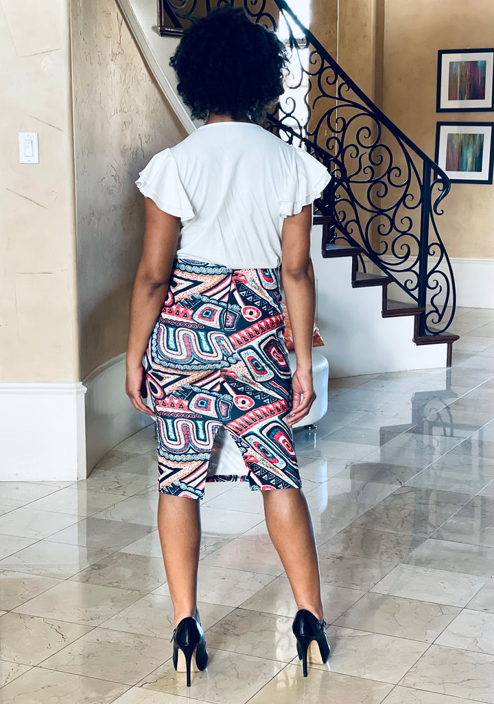 Vintage Flower Print Skirt