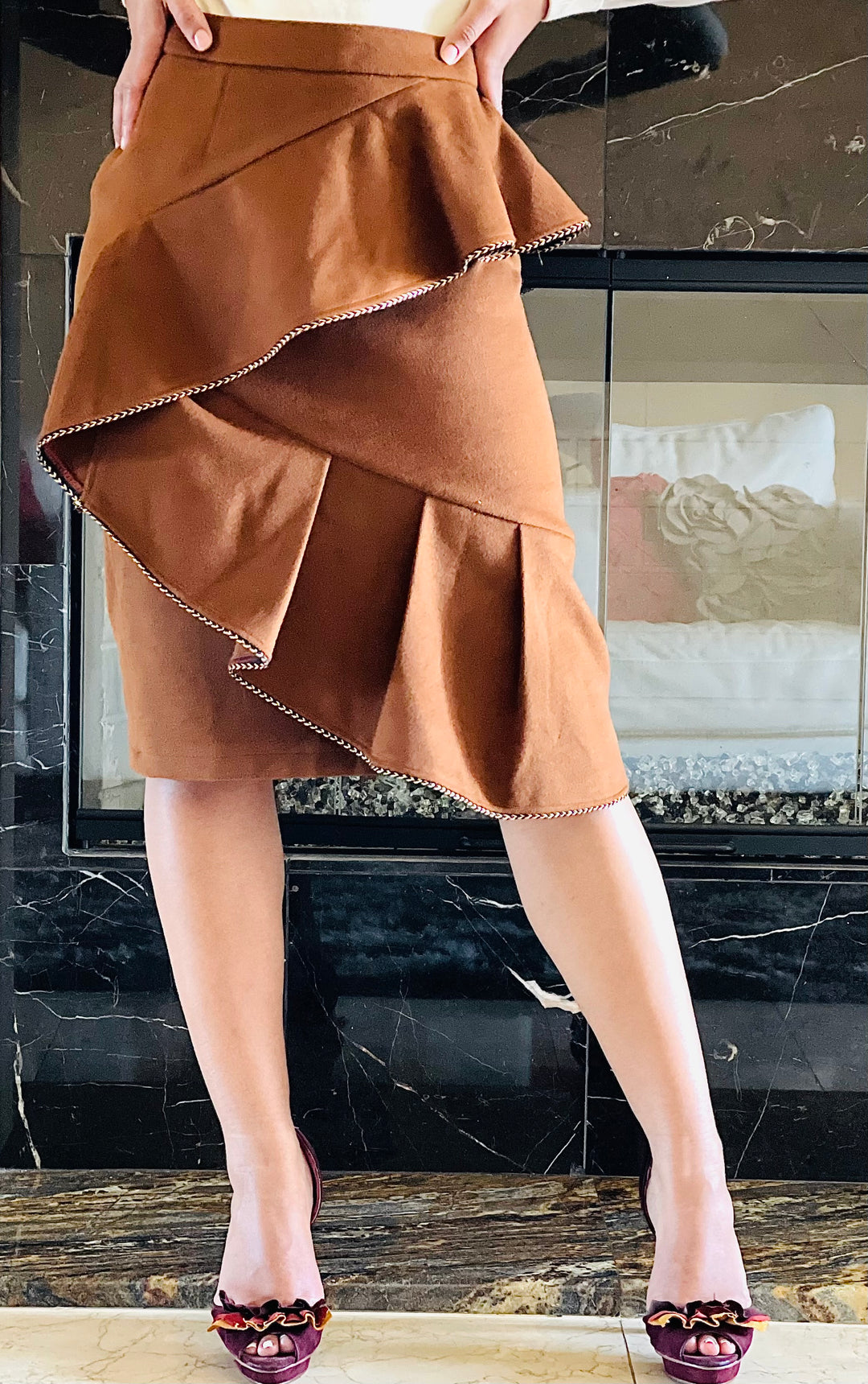 Sassyn Irregular Ruffle Skirt