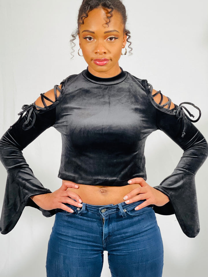 Hyfve Cold Shoulder Black Top