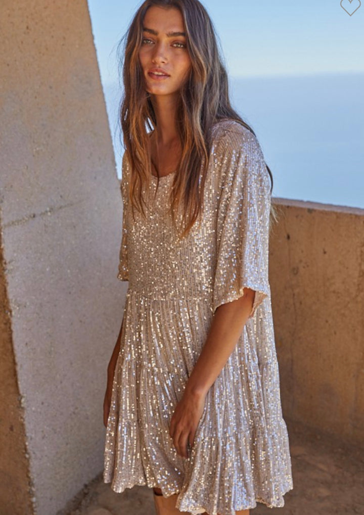 Sequined Pearl Dress