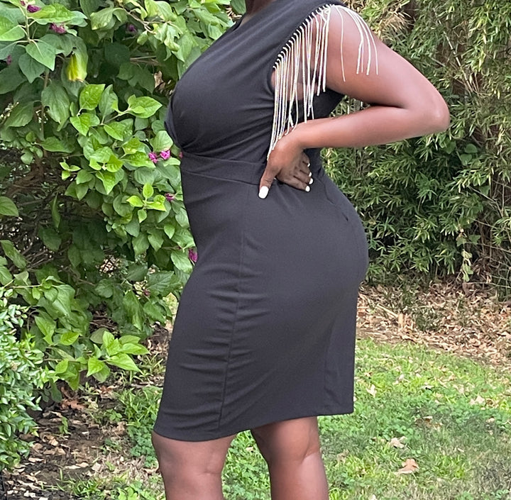 Black Plus Size Mini Dress