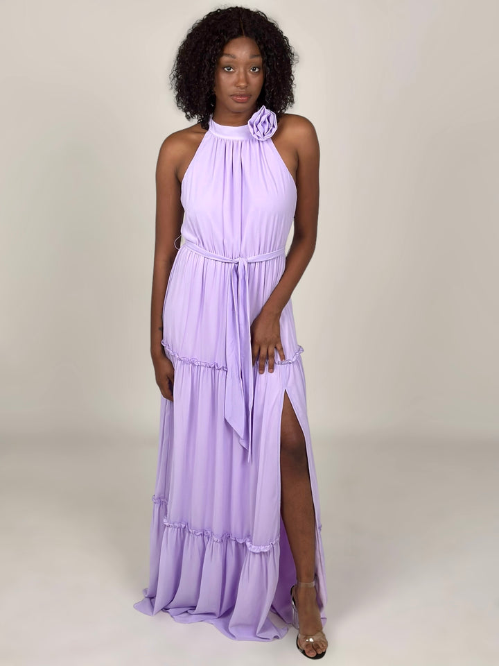 Lavender Maxi Halter Dress