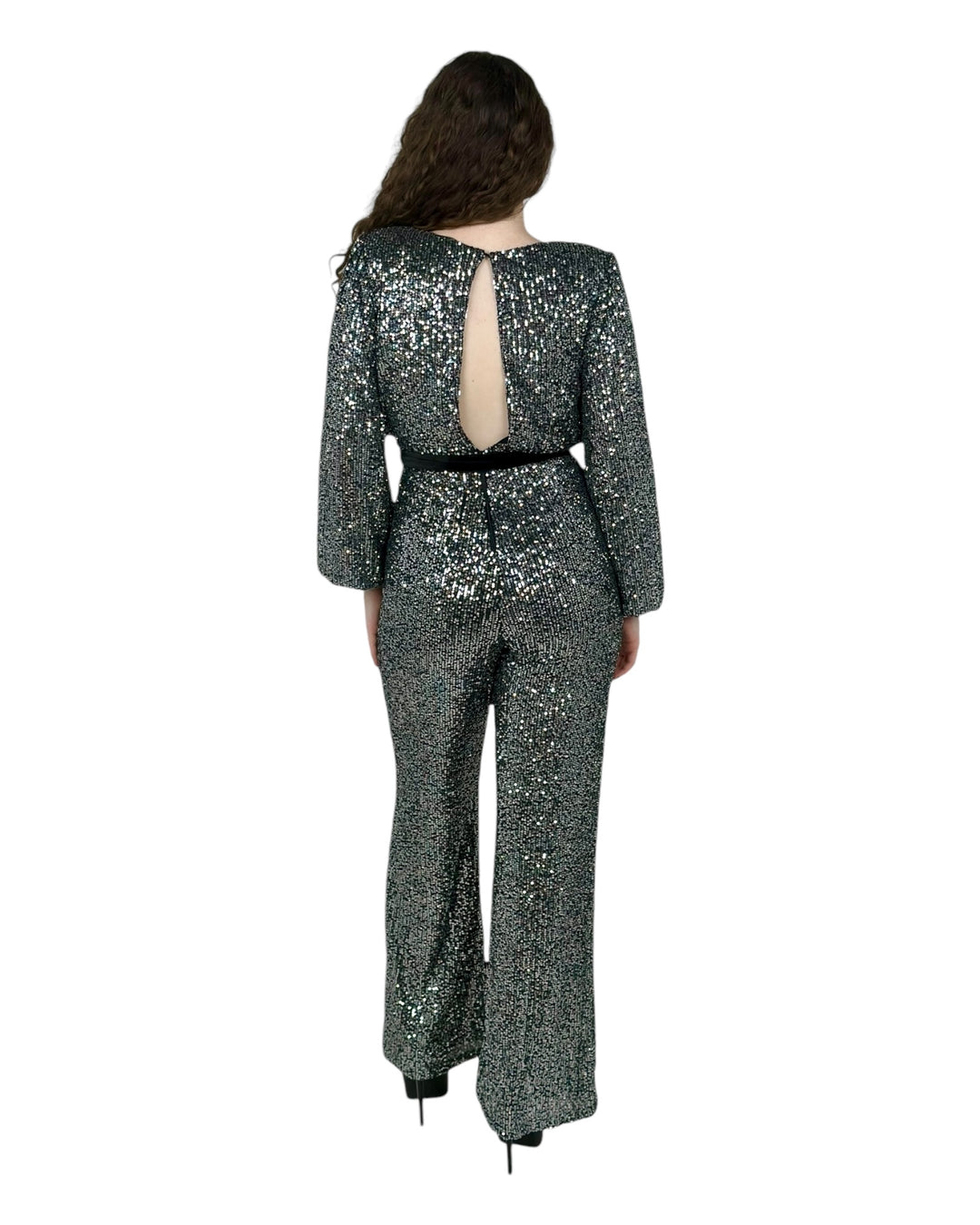 Black/Silver Sequin Jumpsuit