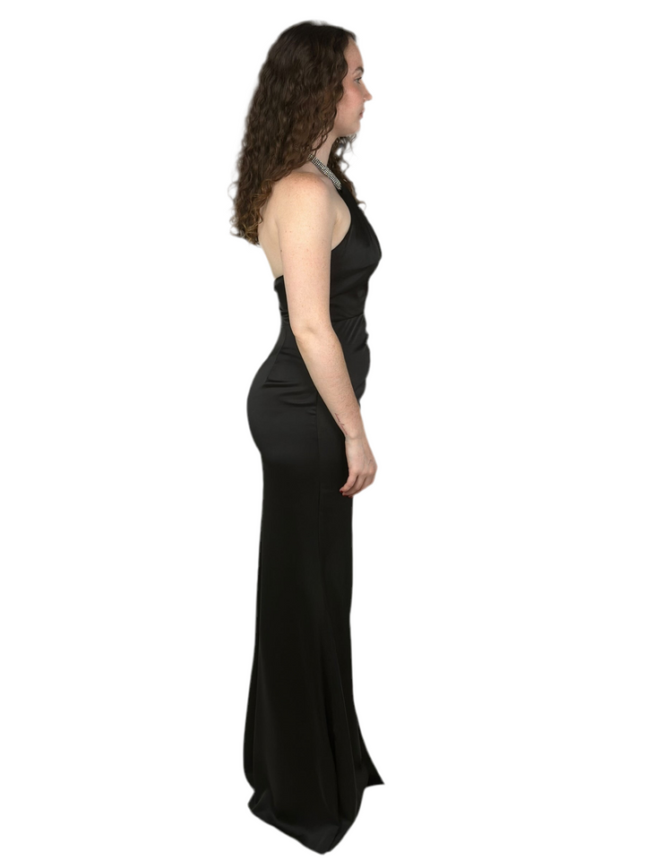 Black Halter Neck Maxi Dress