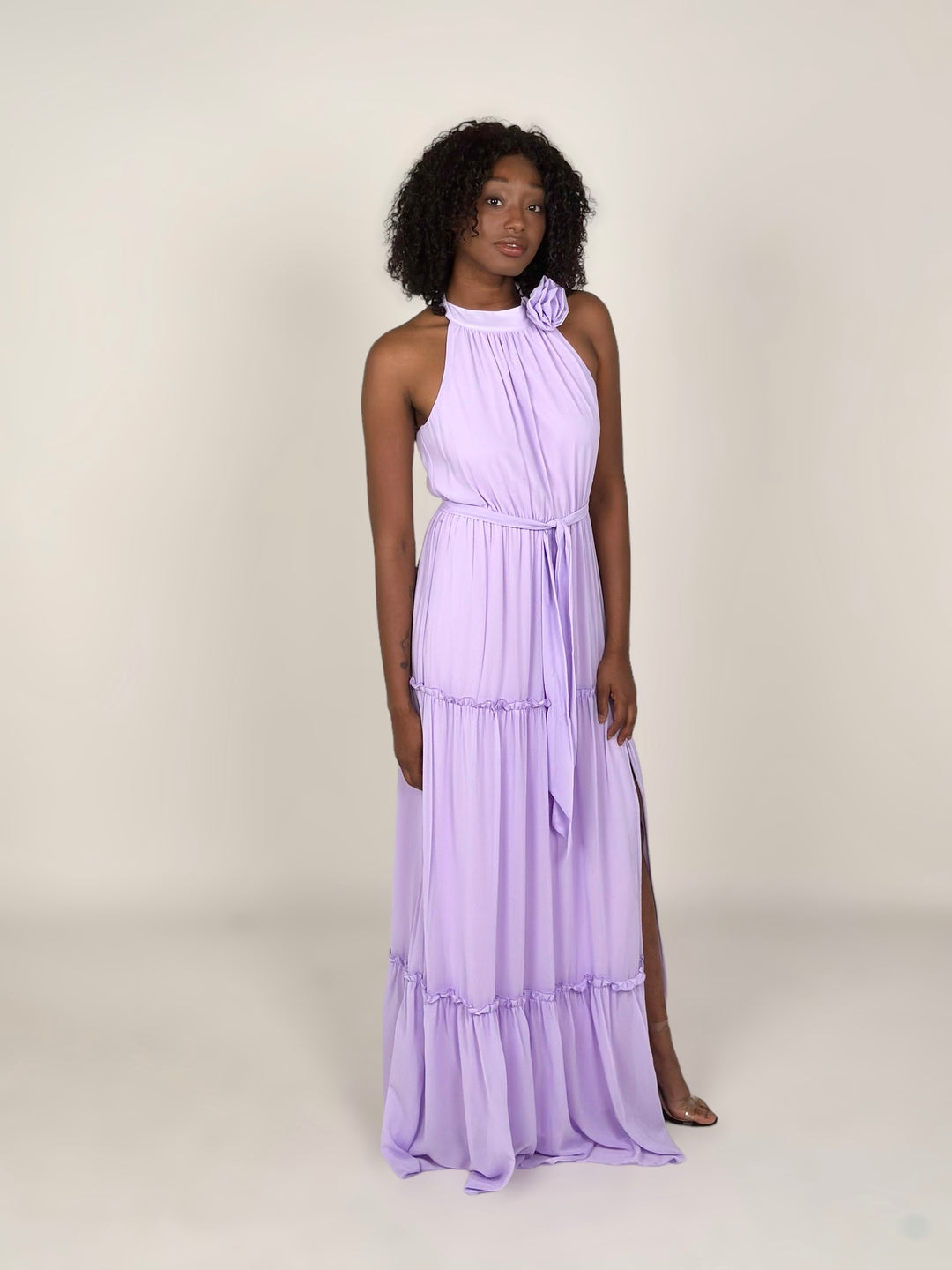 Lavender Maxi Halter Dress