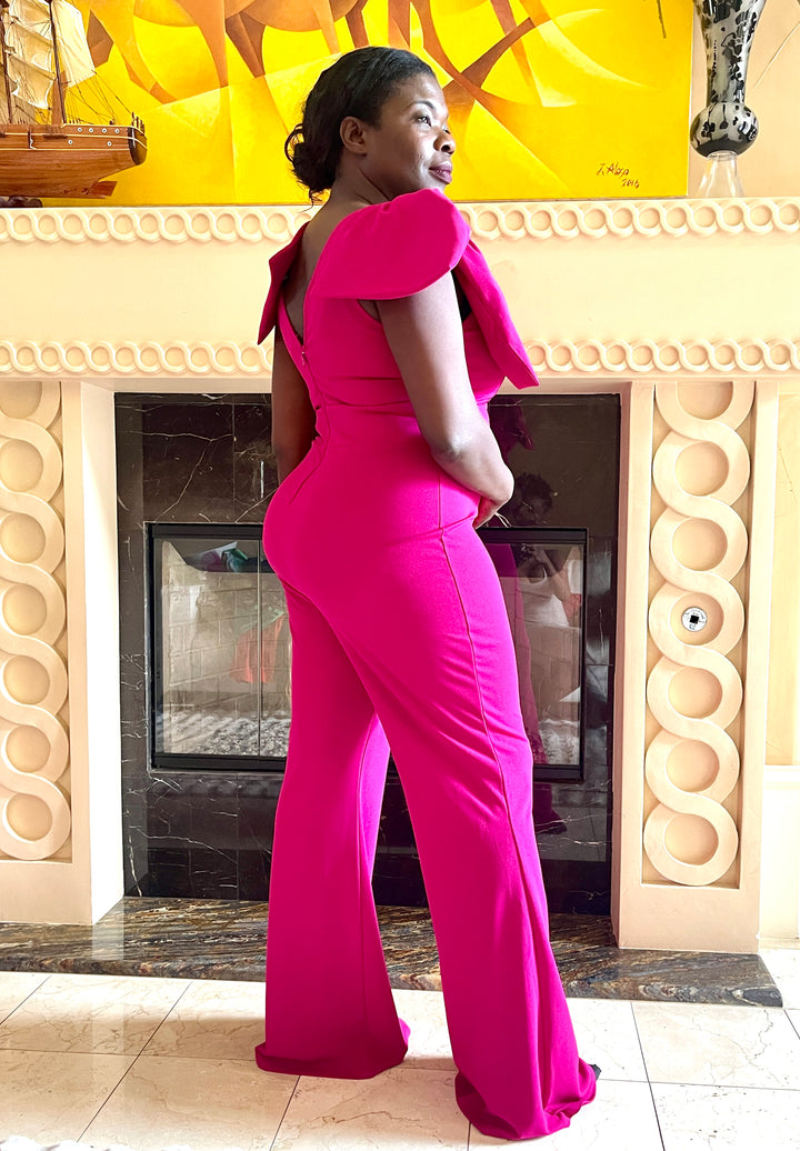 Magenta Plus Size Jumpsuit