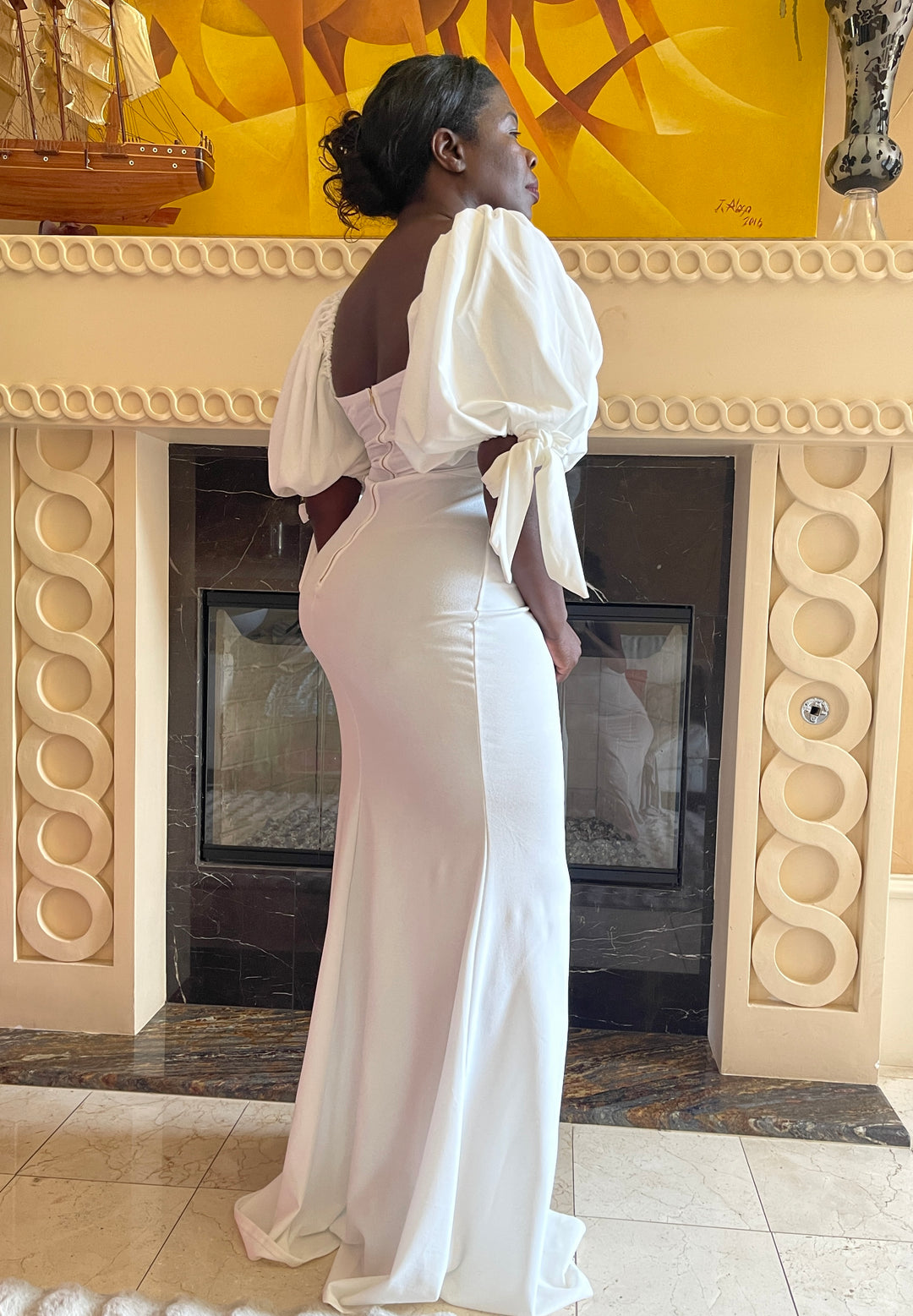 White Plus Size Maxi Dress