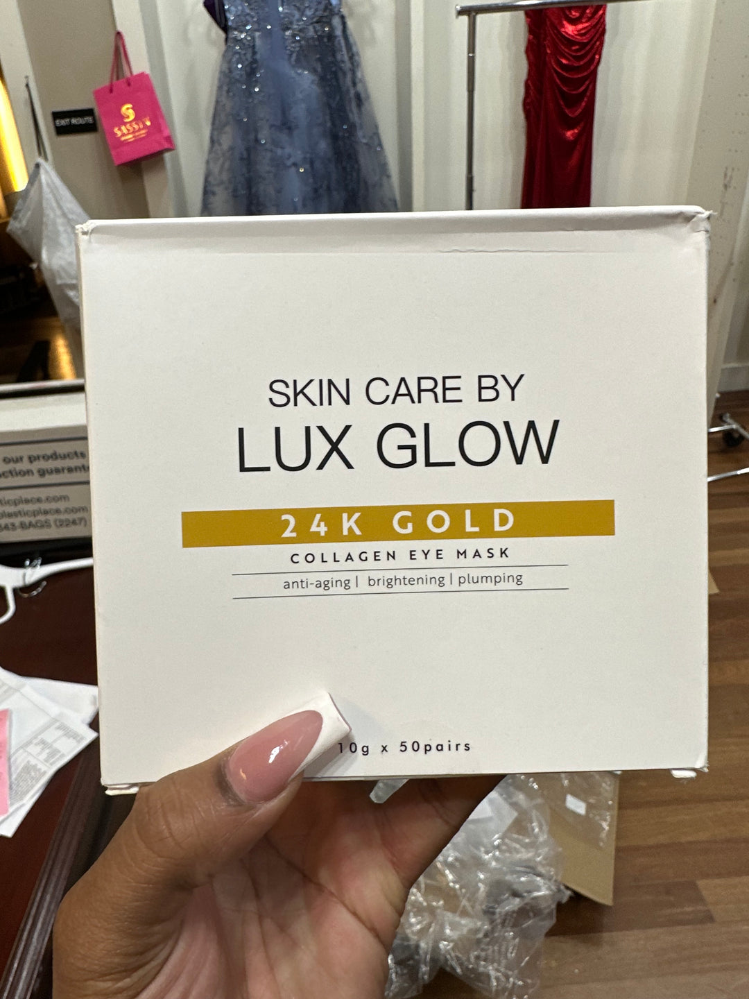 Eye Mask Collagen Lux Glow Skincare 24K Gold
