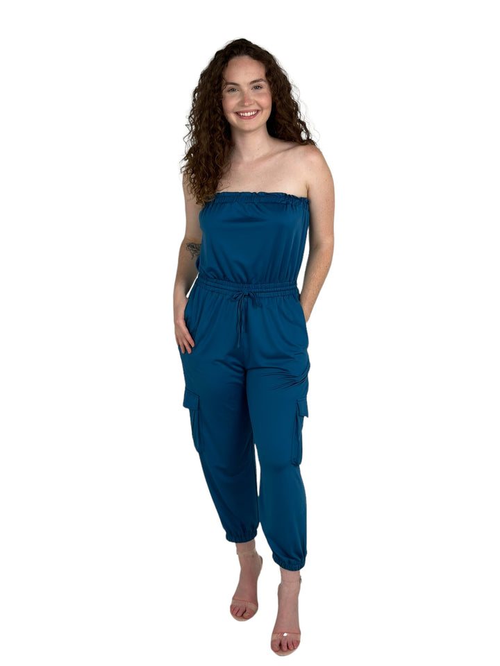 Teal Venetian Jumpsuit