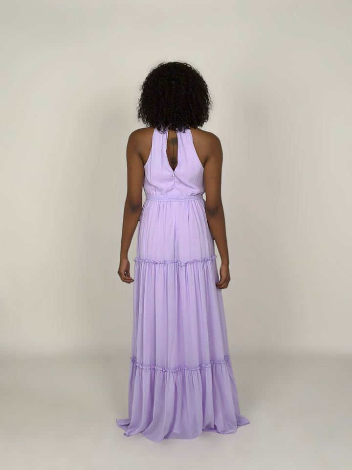 Lavender Maxi Halter Dress