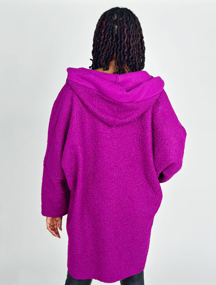 Violet Soft Hooded Coat