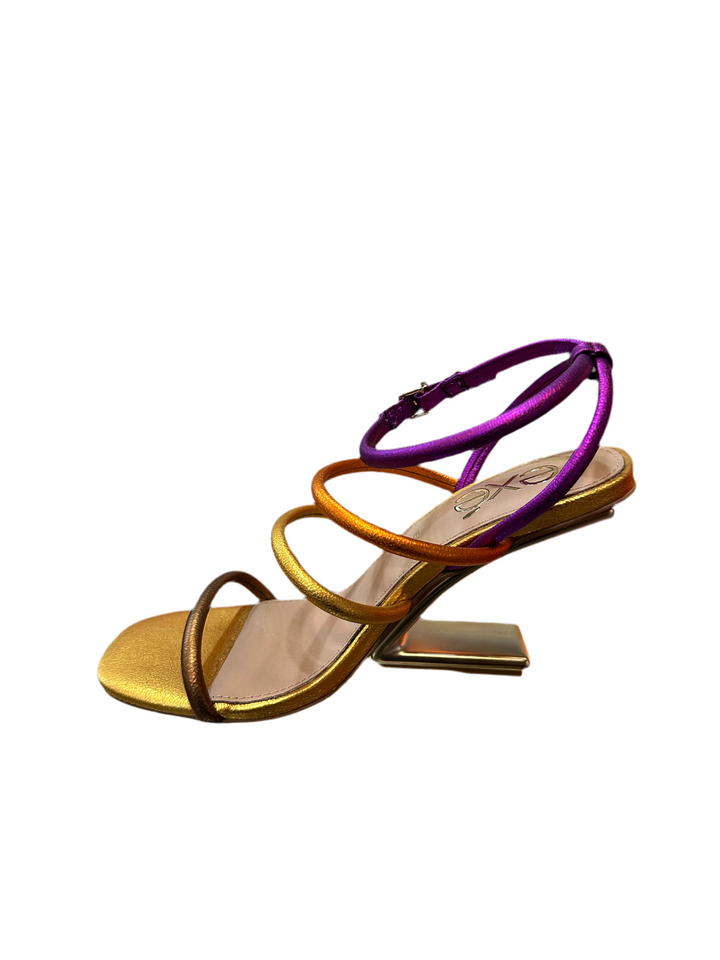 Gold Purple Sandals