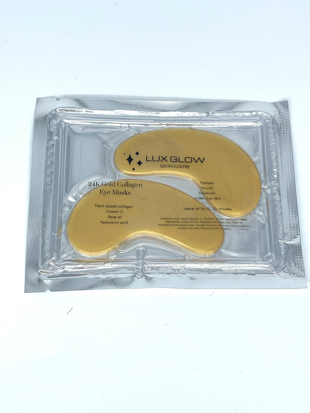 Eye Mask Collagen Lux Glow Skincare 24K Gold