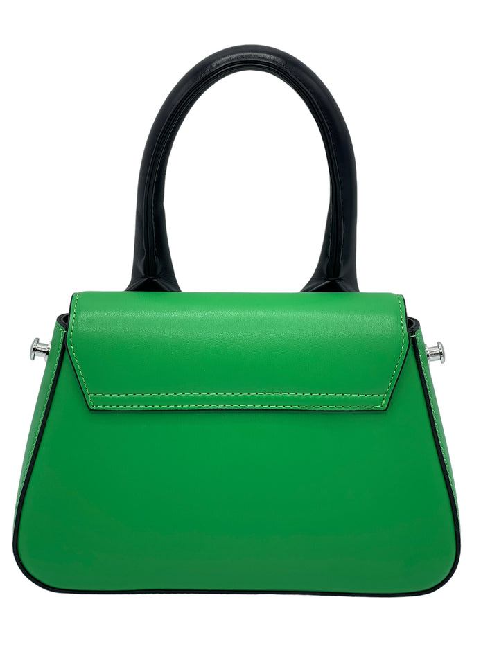 Green Bicolor Leather Mini Bag