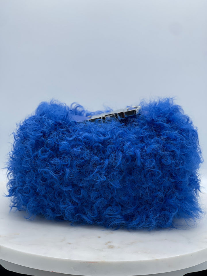 Blue Mohair Show Core Purse