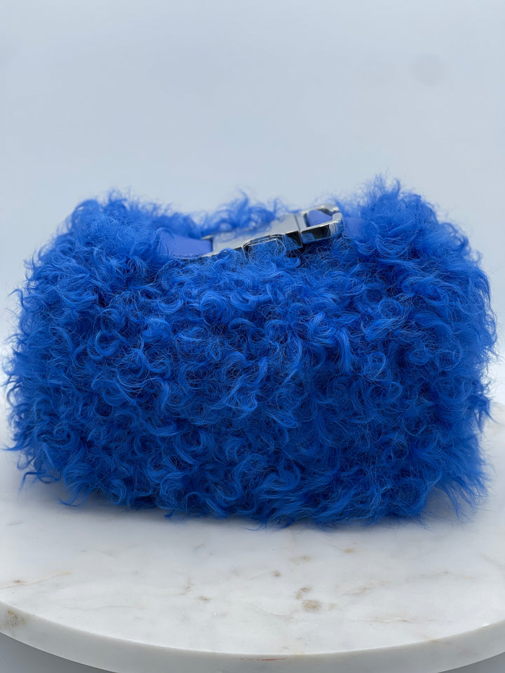 Blue Mohair Show Core Purse