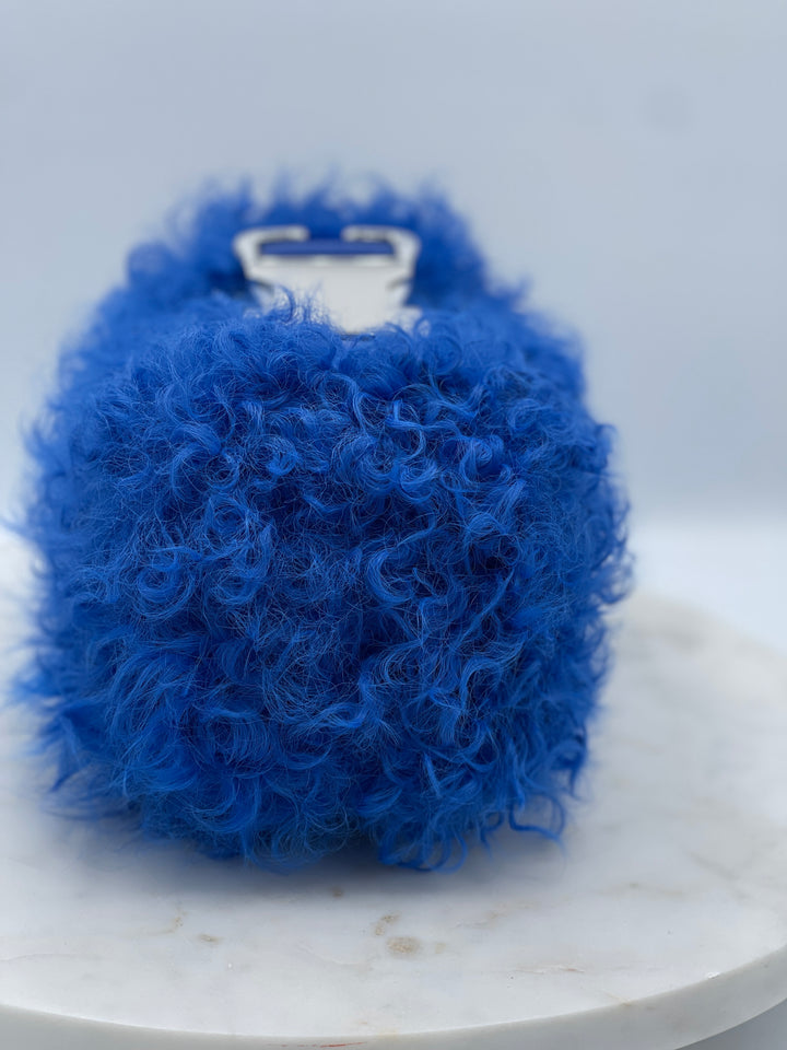 Blue Mohair Show Core Purse