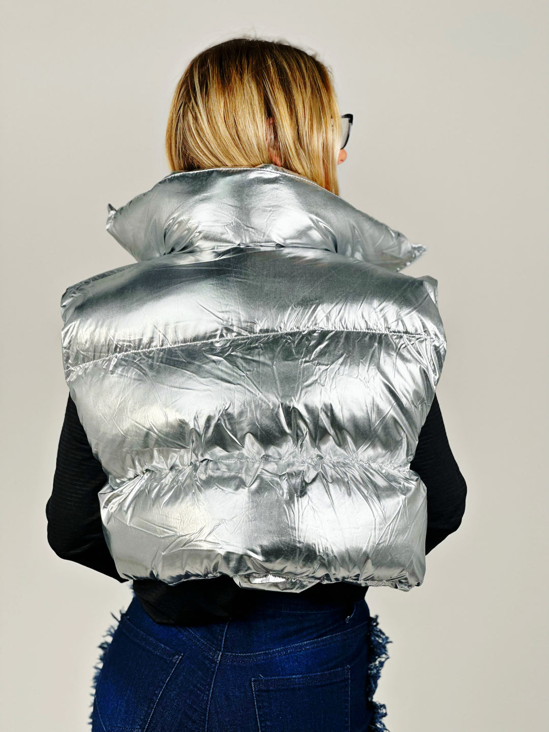 Silver Puffer Jacket