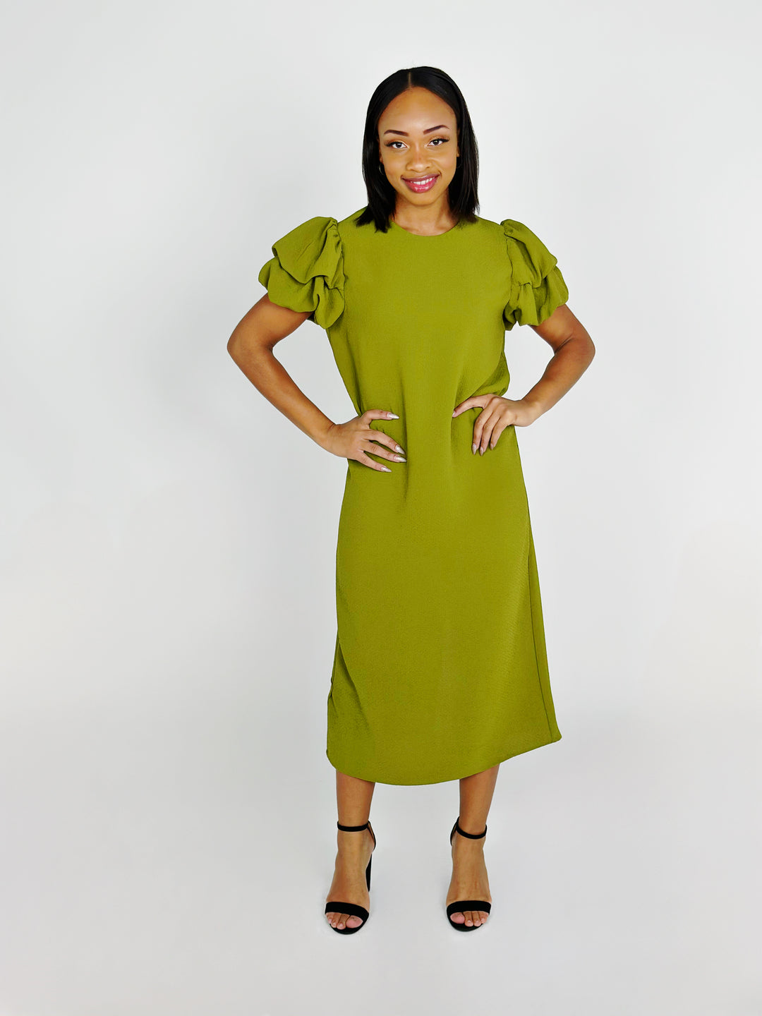Green Round Neck Dress