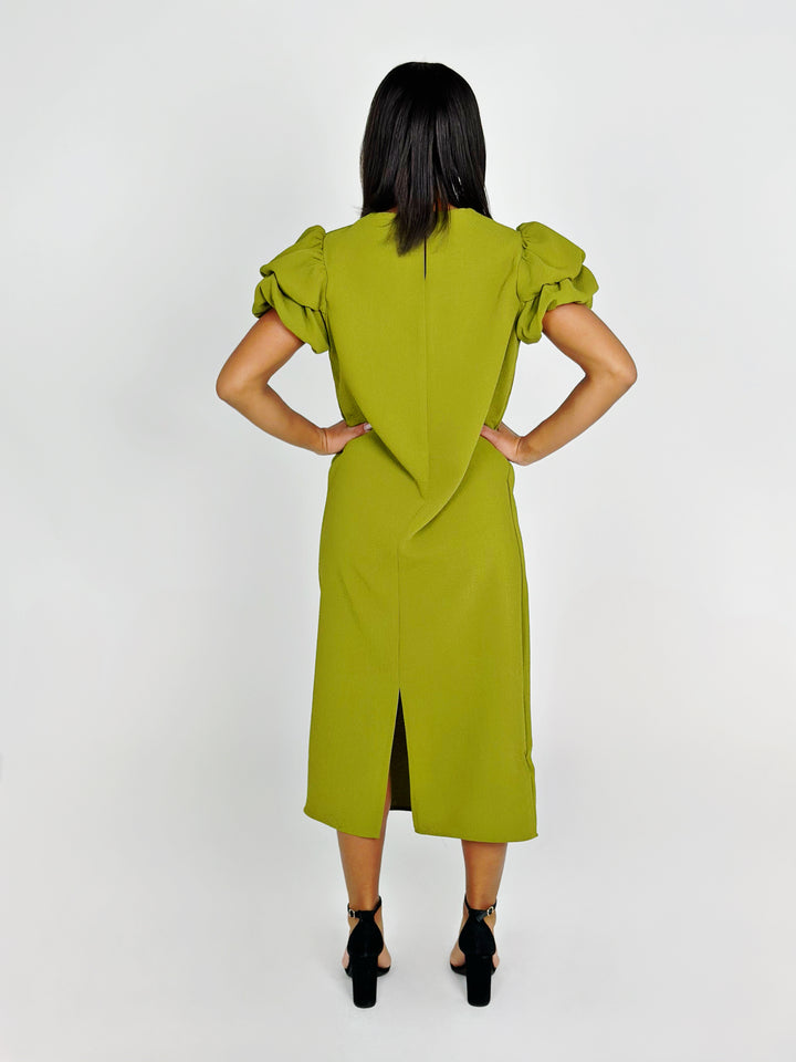 Green Round Neck Dress