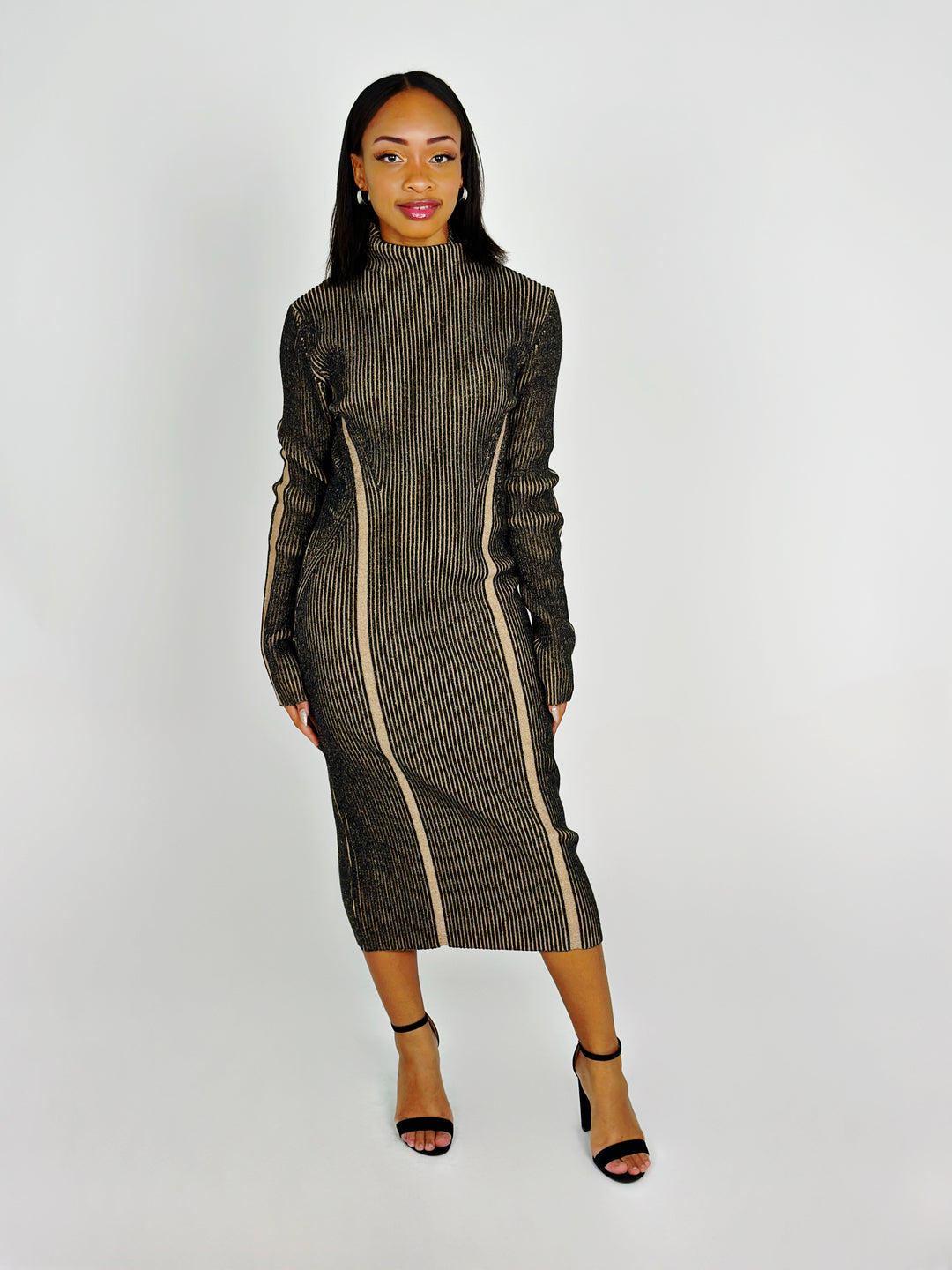 Charcoal Midi Sweater Dress