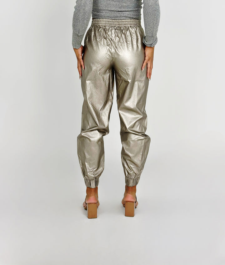 Silver Leather Pants