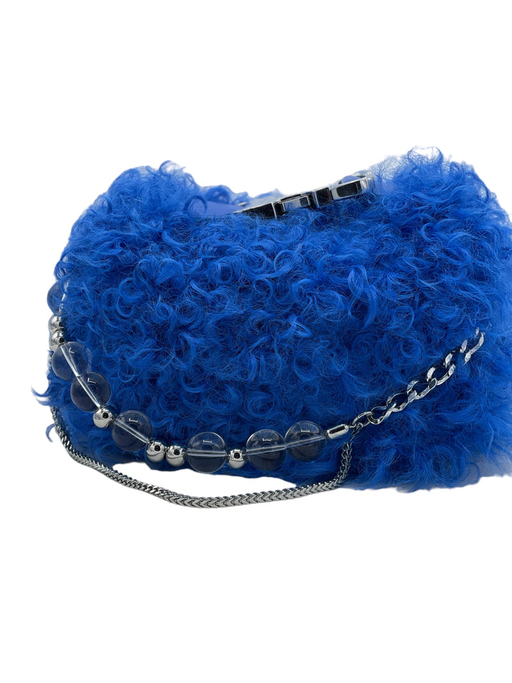 Blue Mohair Show Core Purse