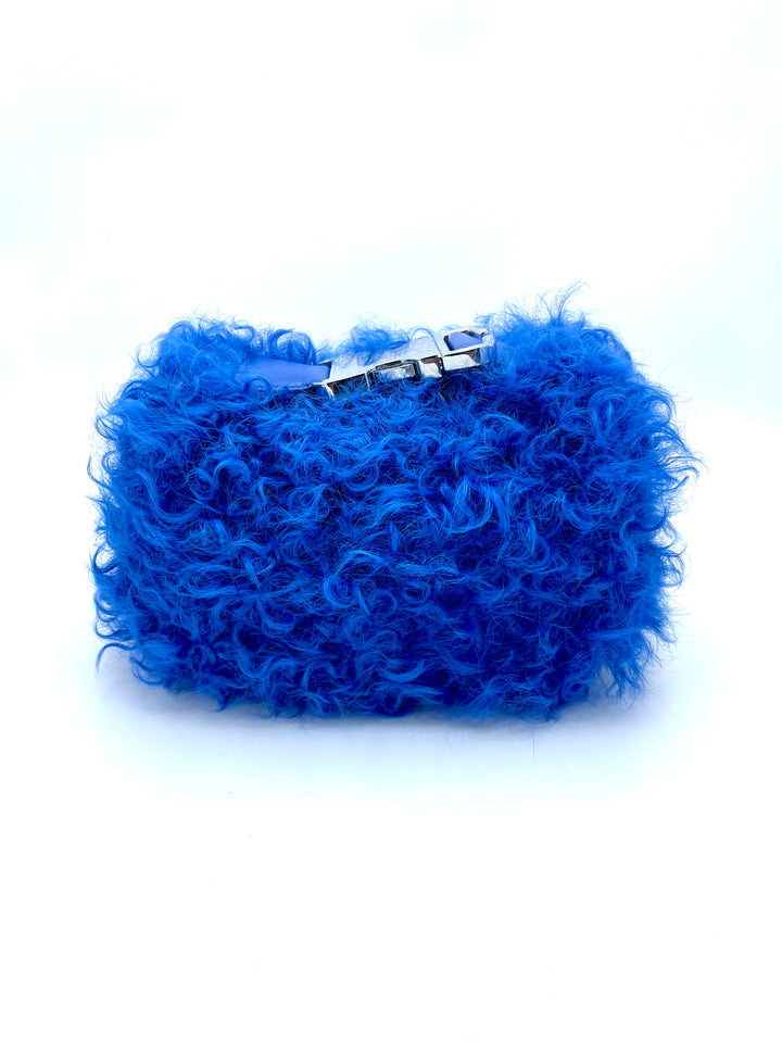 Blue Mohair Show Core Purse