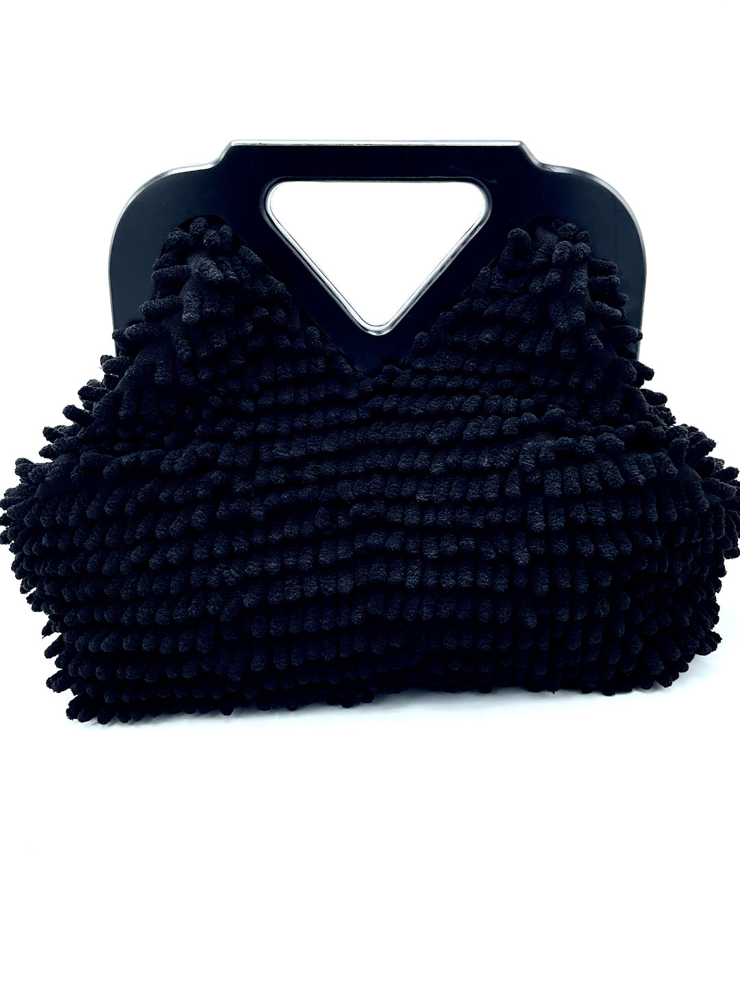 Black Soft Print Handbag