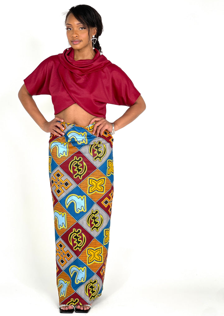 Sassyn Africa Burgandy Two Piece