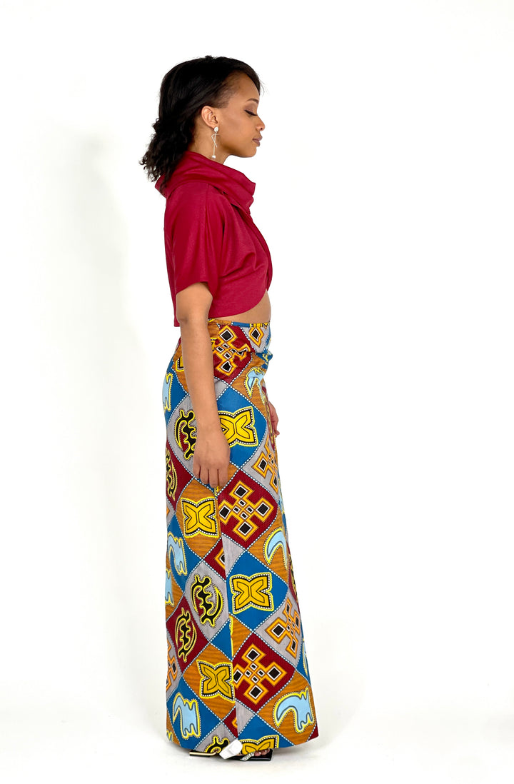 Sassyn Africa Burgandy Two Piece