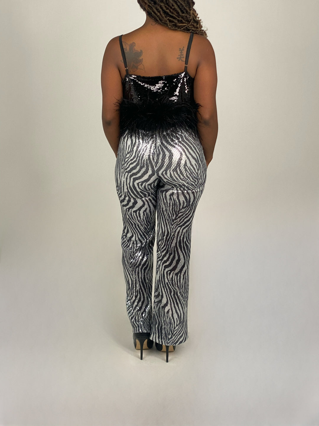 Black And White Sequin Pants