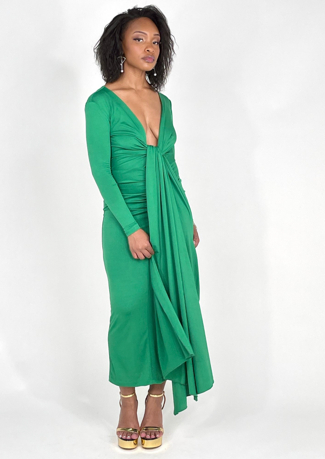 Green Maxi Middle Tie