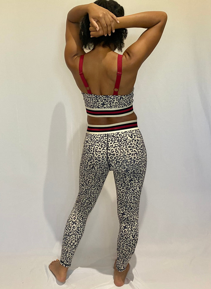 Red Striped Dotted Leggings