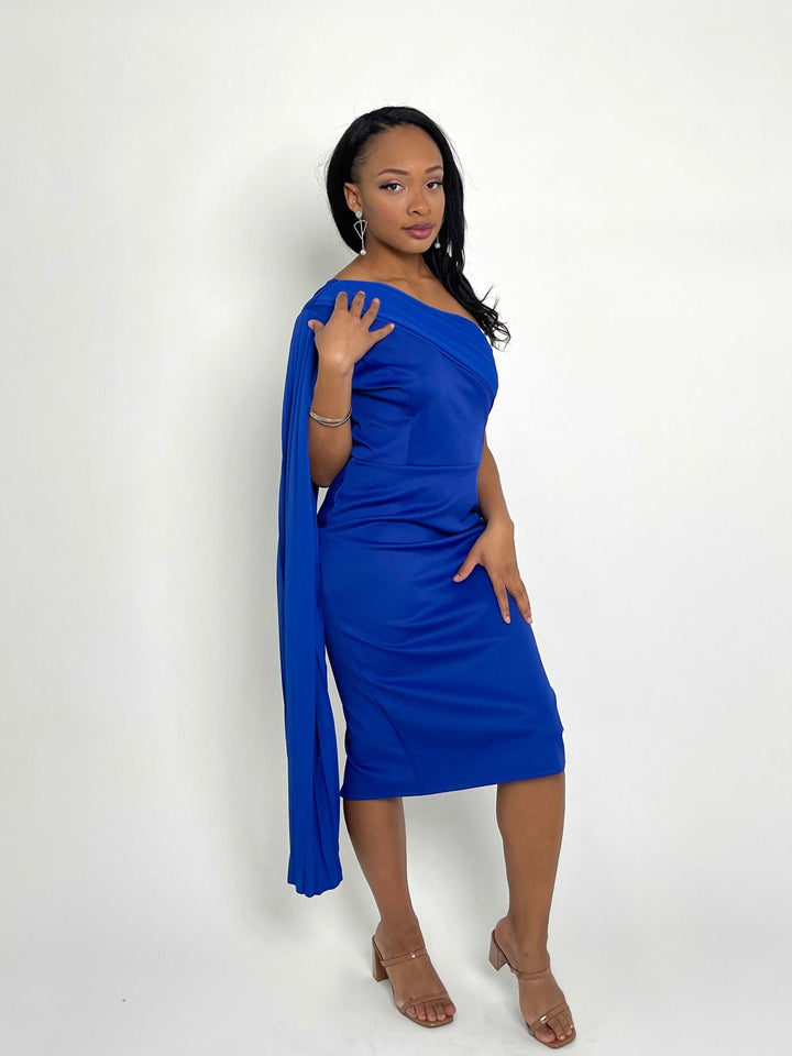 Blue One Shoulder Dress