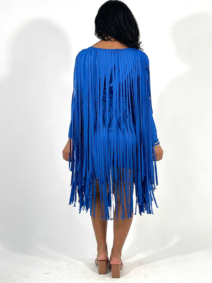 Blue Fringe Dress