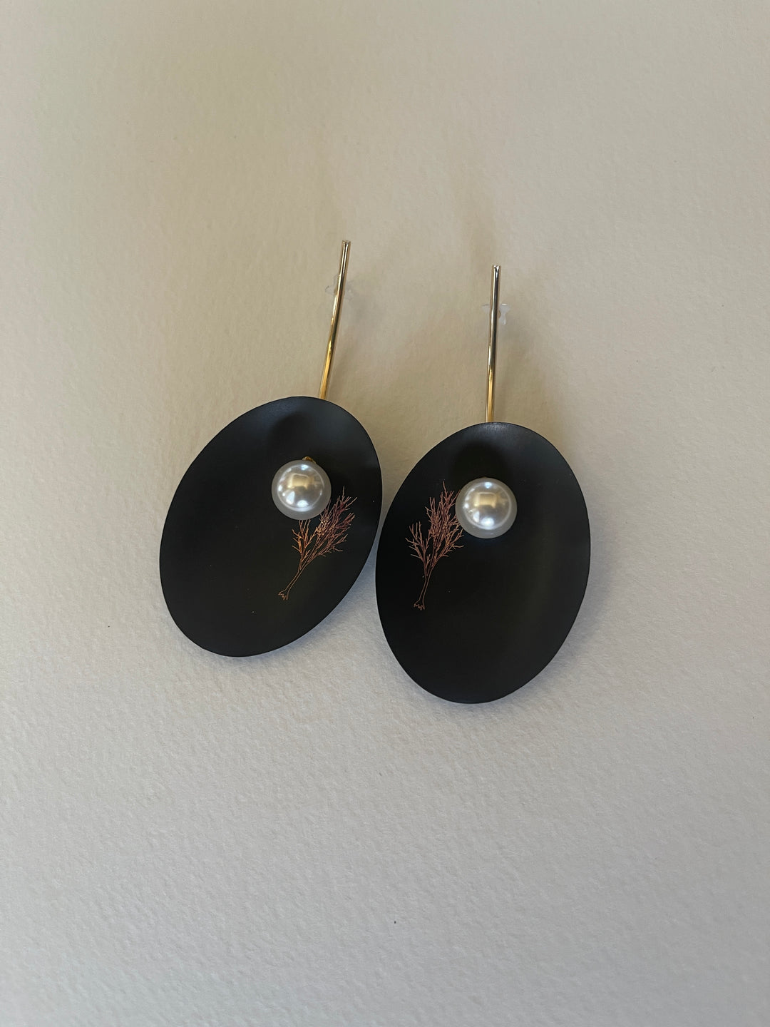 Black Plate Earrings