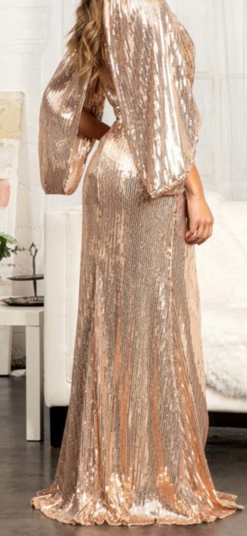 Gold Sequin Dress