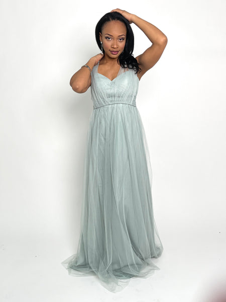 green shimmer maxi dress Maiah Emerald Green Sequin Maxi Dress - US 18